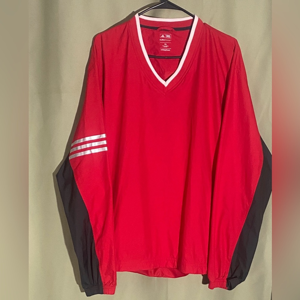 Adidas Climaproof V Neck Colorblock Golf Wind Shirt Men’s 2XL
